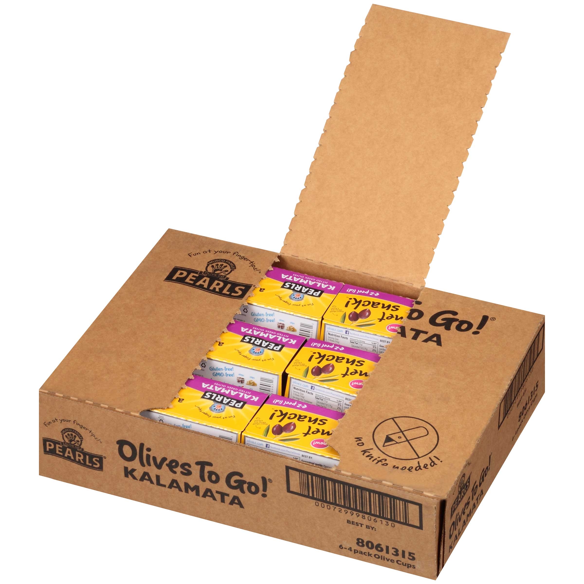 Pearls Kalamata Pitted Olives, 5.6 Ounce -- 6 per case.