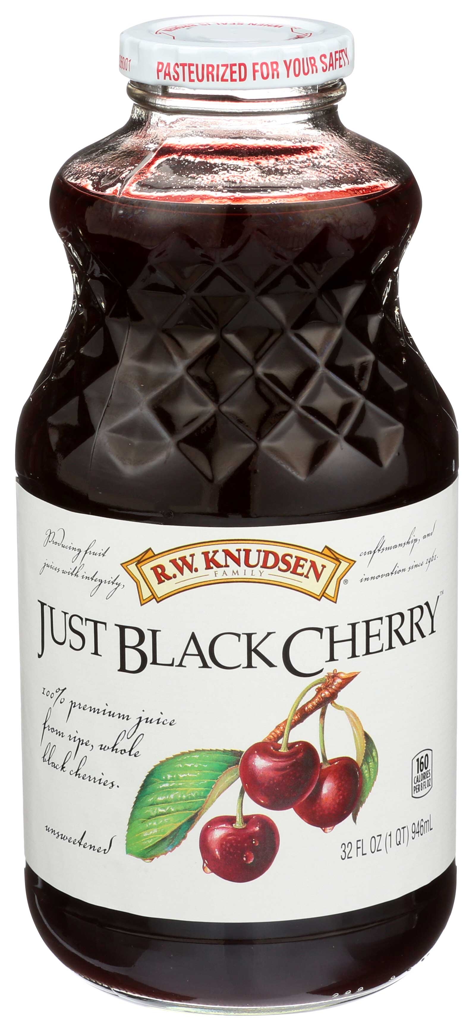 R.W. Knudsen Just Black Cherry Juice, 32 Fluid Ounce -- 6 per case