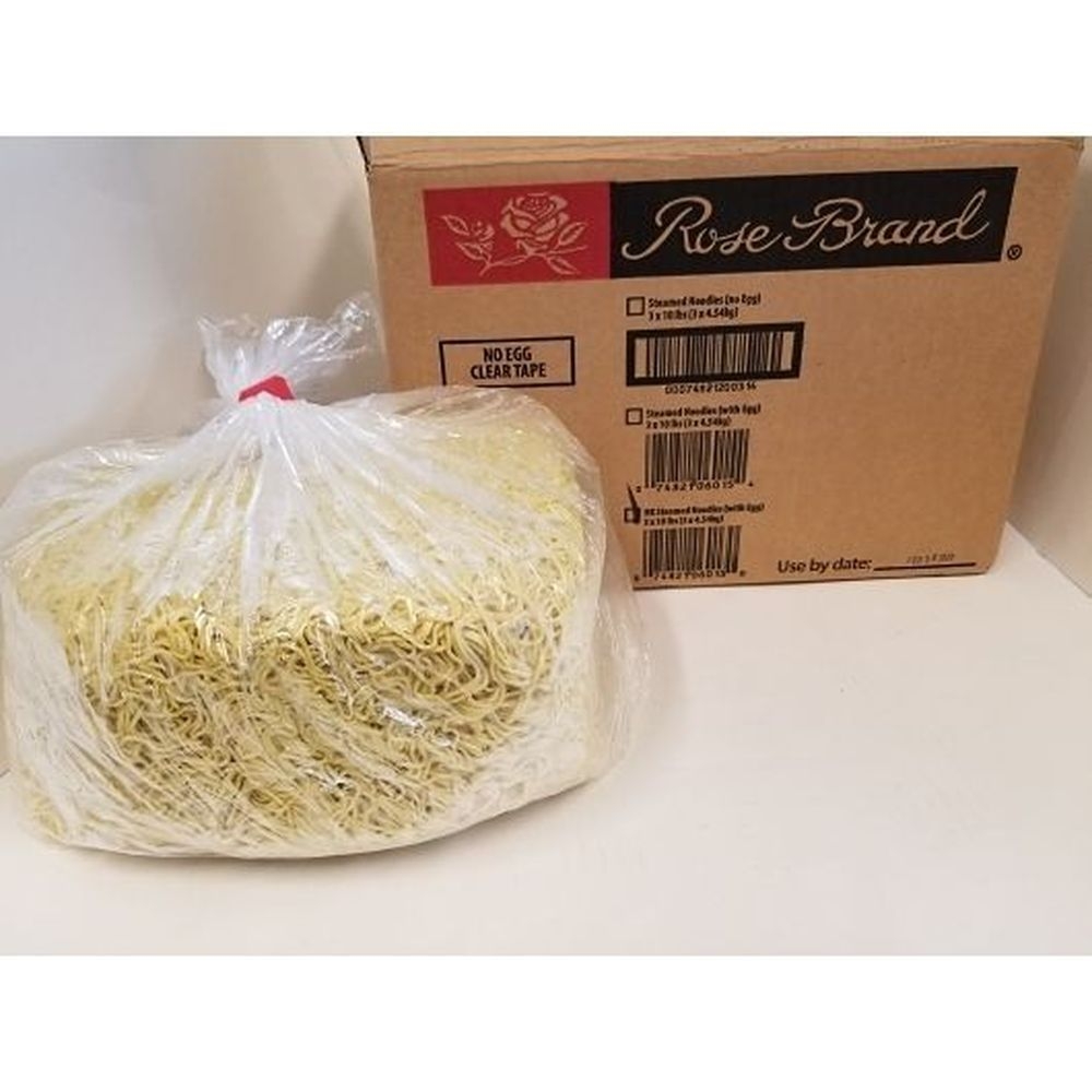 Rose H.K. Style Steamed Noodles with Egg, 10 Pound -- 3 per case