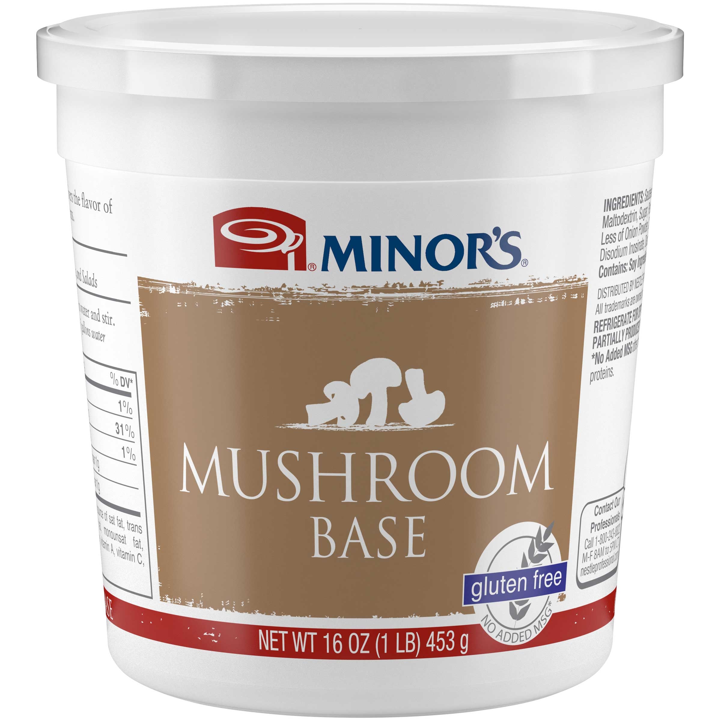 Nestle Minors No Added MSG Mushroom Base, 1 Pound -- 6 per case.