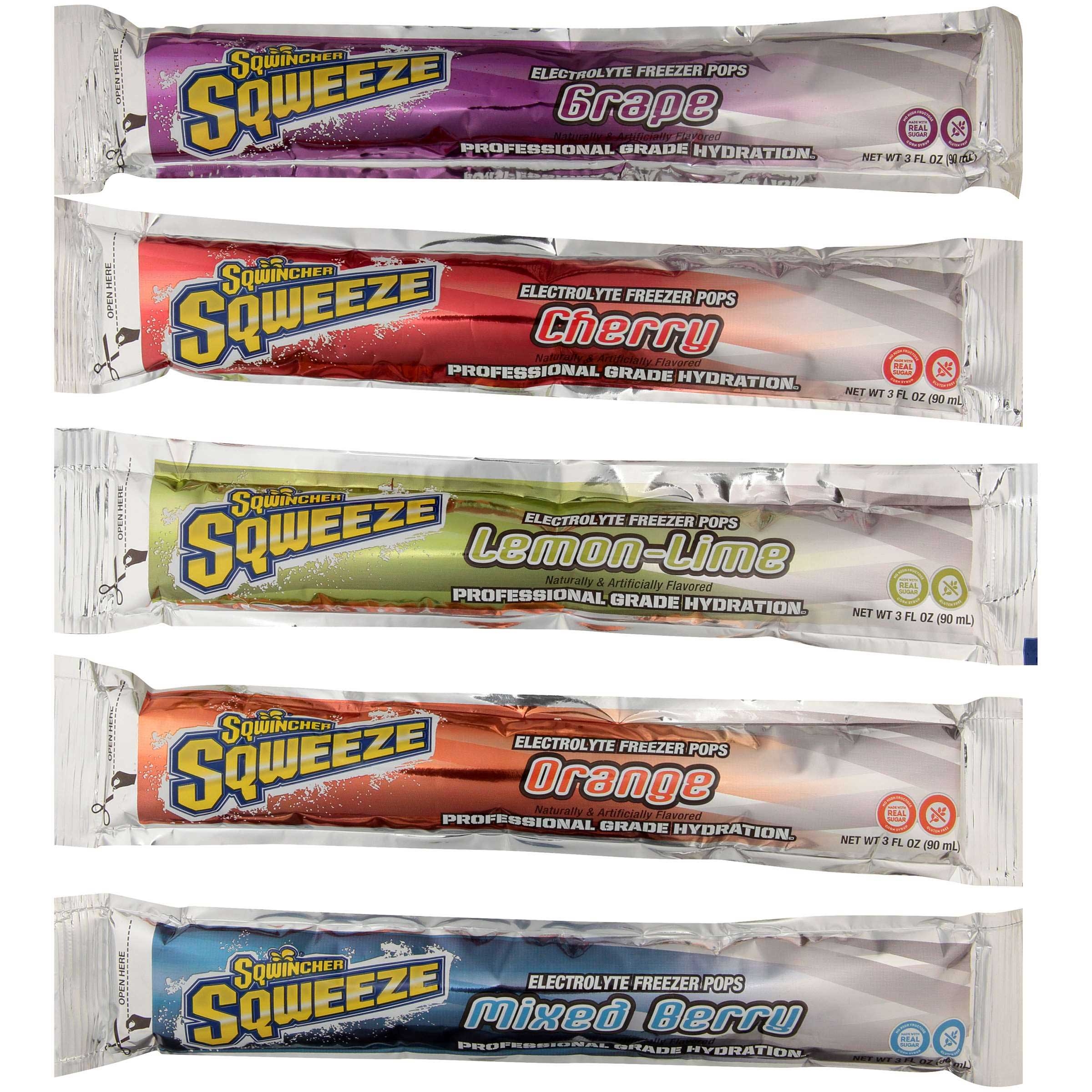 Sqwincher Assorted Flavor Electrolyte Freezer Pop -- 150 per case.