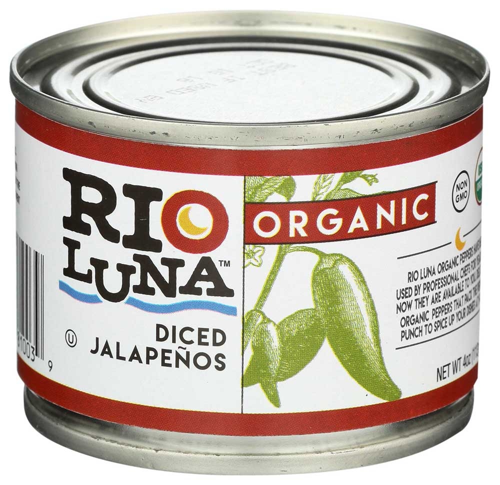 Rio Luna Organic Diced Jalapeno Pepper, 4 Ounce -- 12 per case