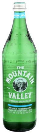 Mountain Valley Spring Water Glass Sparkling Water, 1 Liter -- 12 per case.