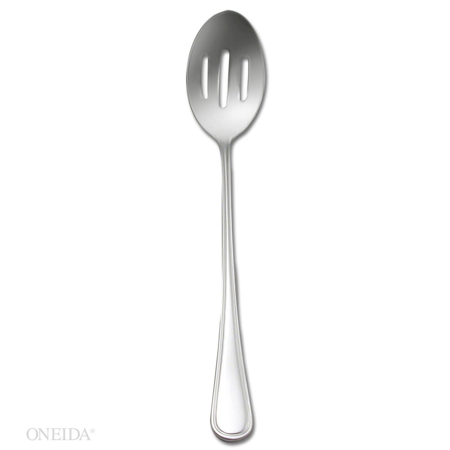 Oneida New Rim Serving Pieces - Europa Slotted Banquet Spoon, 13 in -- 12 per case