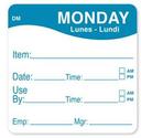 Daymark Square Monday Food Label, 2 x 2 inch -- 250 per case