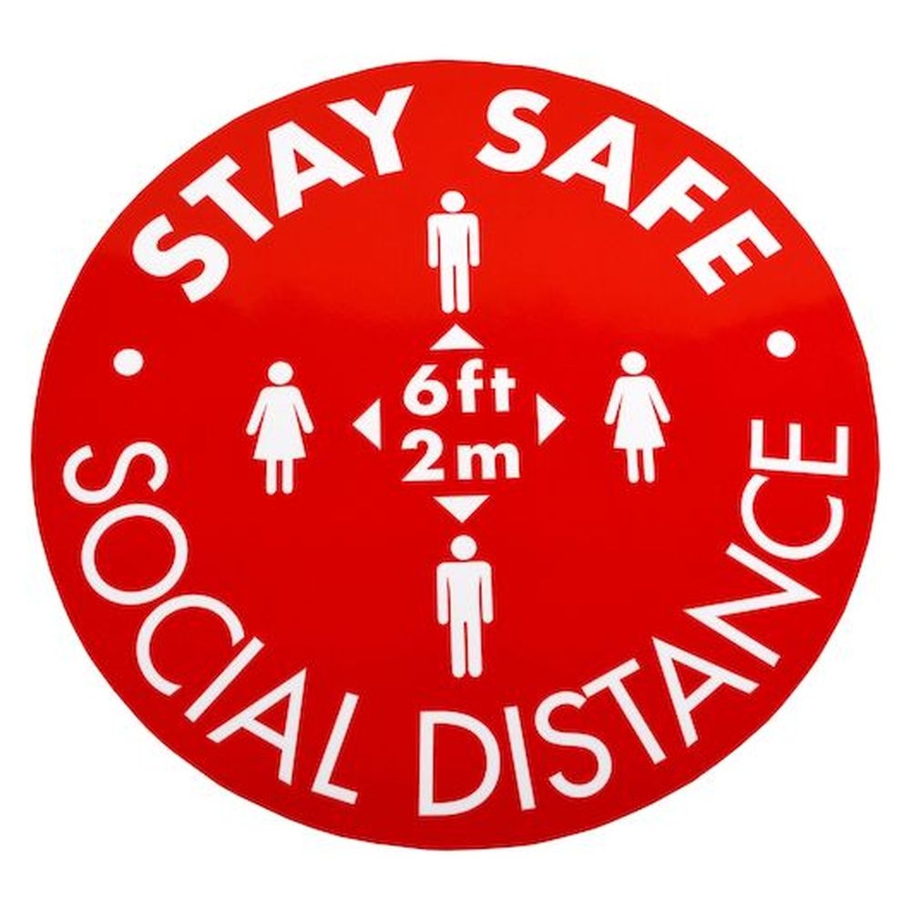 Daymark Circle Social Distancing Floor Decal, 16 inch Dia.