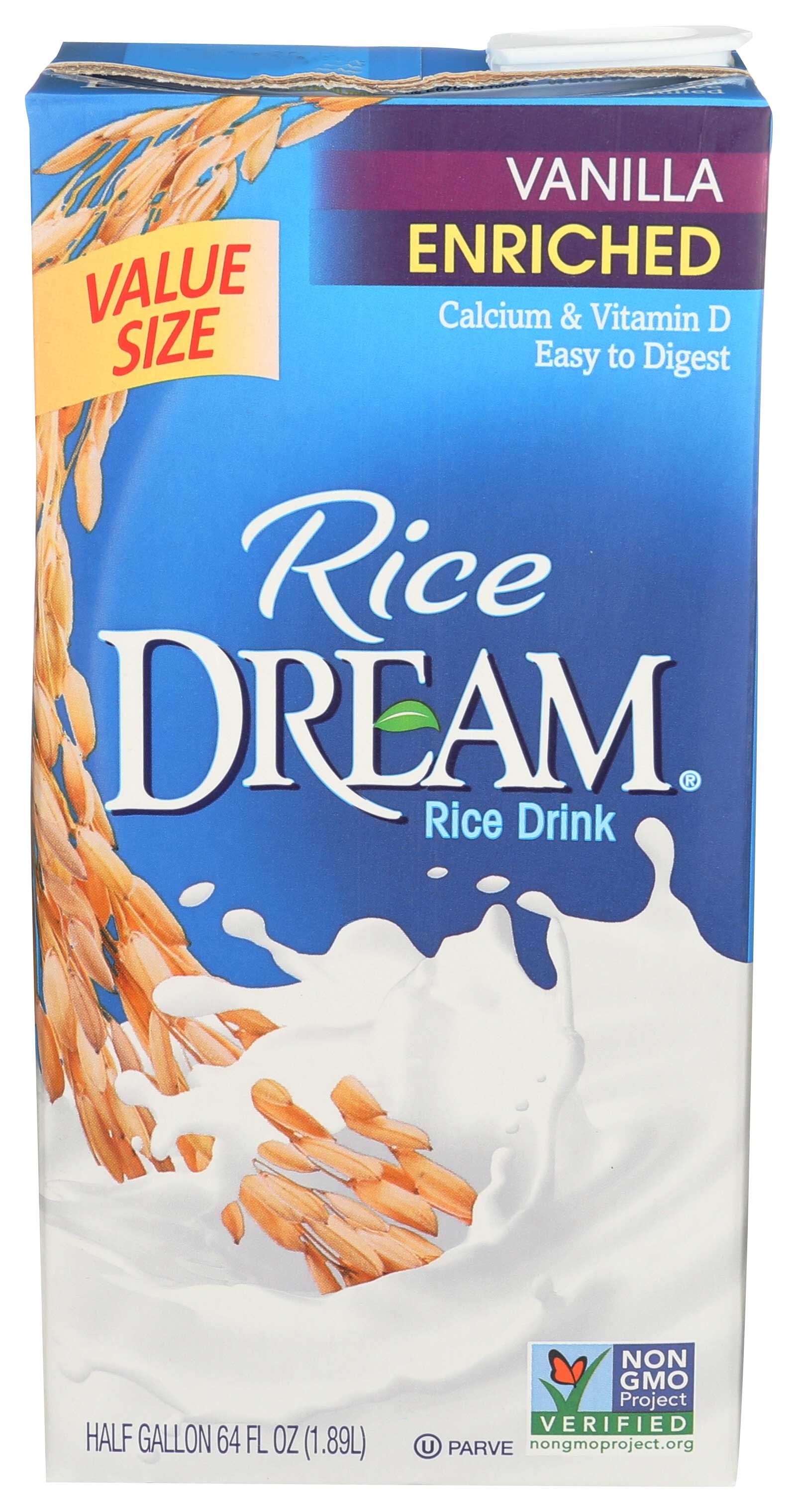 Rice Dream Enriched Vanilla Rice Beverage, 64 Fluid Ounce -- 8 per case