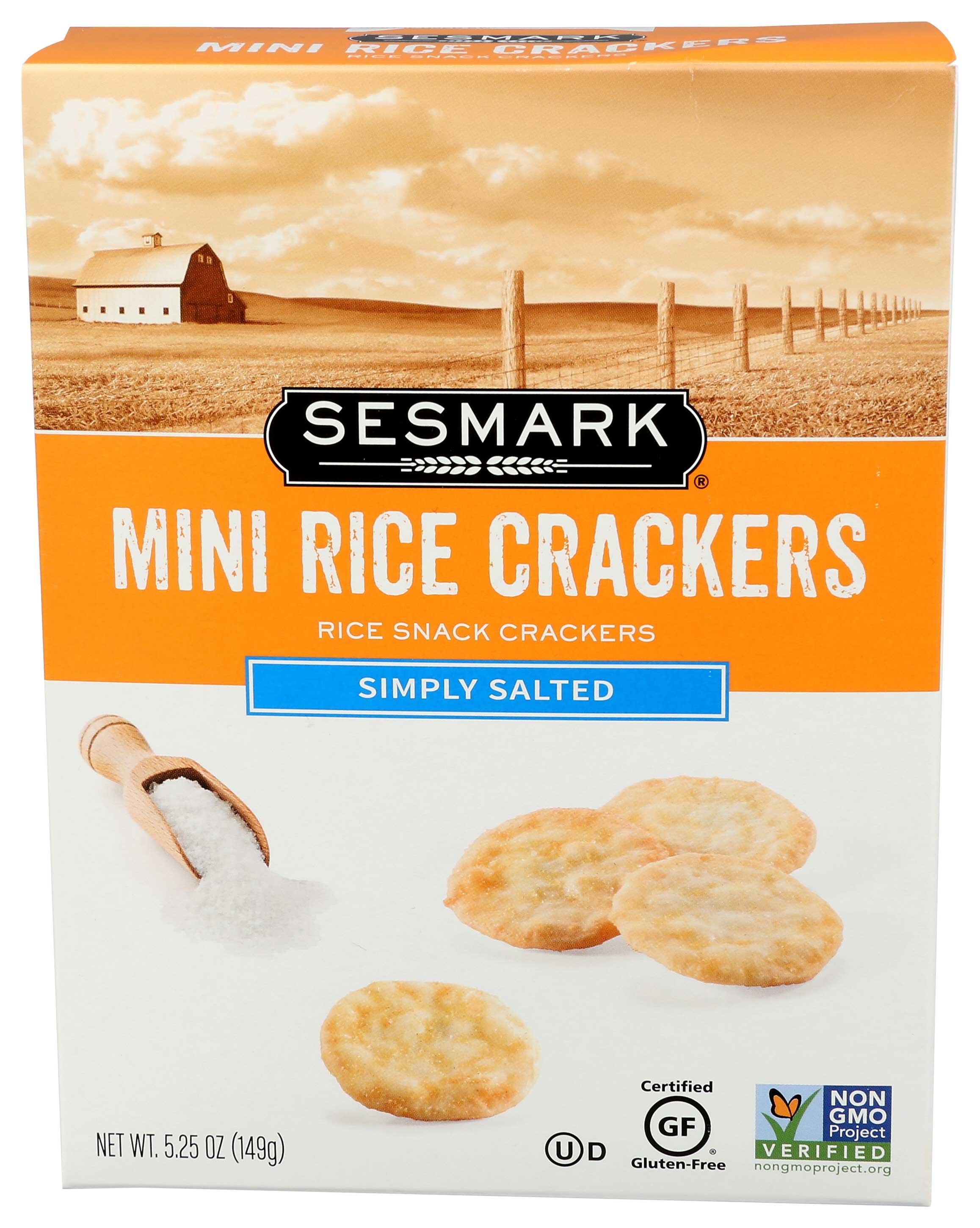 Sesmark Simply Salted Mini Rice Crackers, 5.25 Ounce -- 6 per case