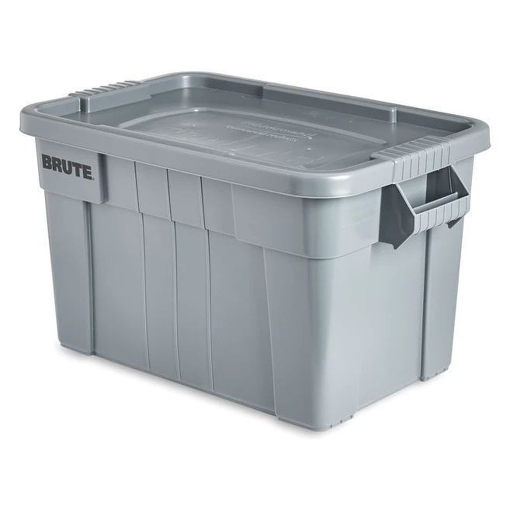 Rubbermaid Gray Brute Tote with Lid, 20 Gallon Capacity