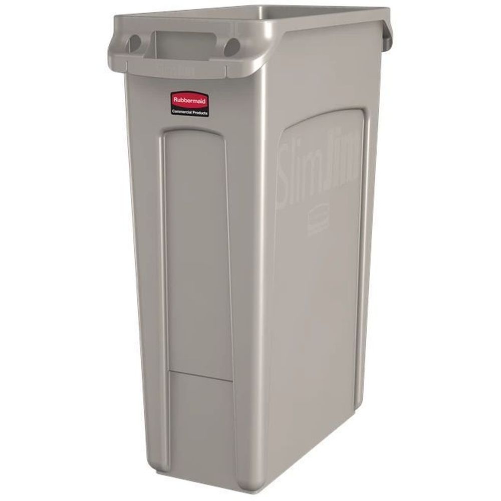 Rubbermaid Slim Jim Beige Vented Container, 23 Gallon