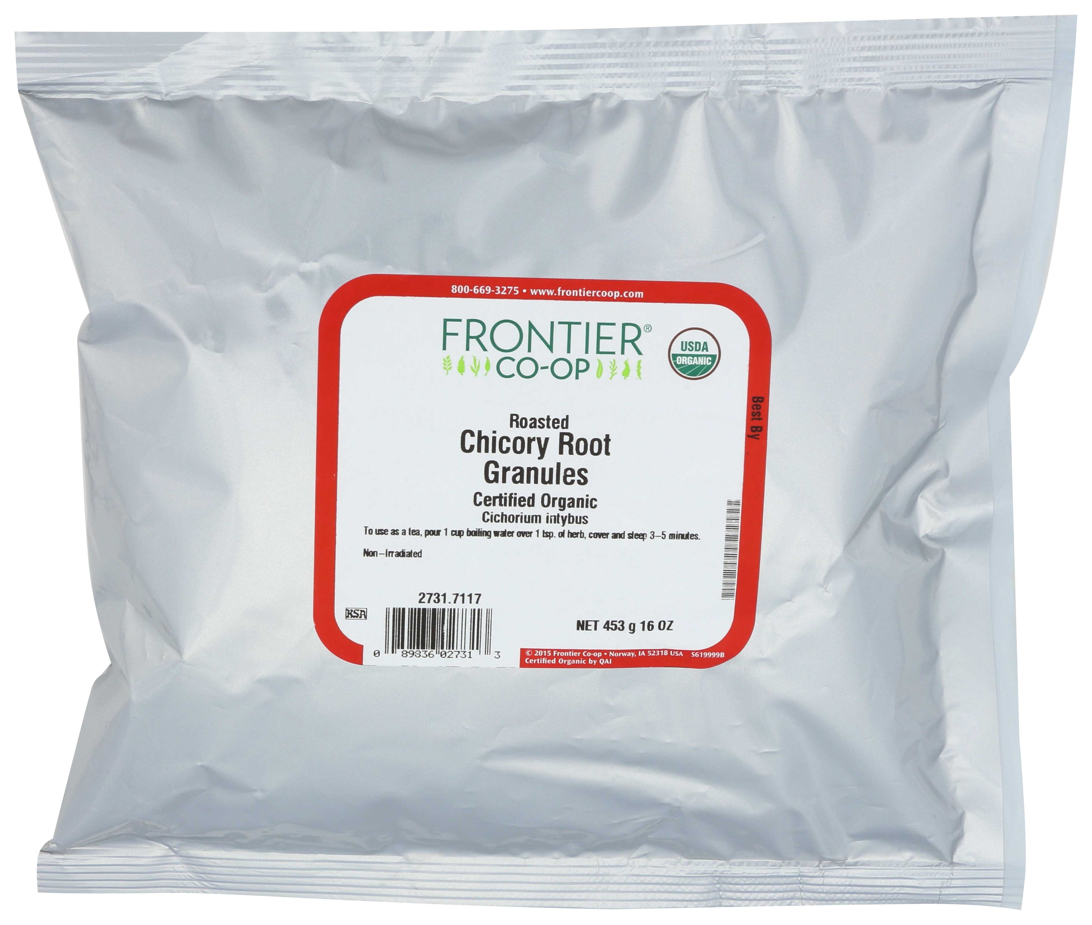 Frontier Organic Roasted Chicory Root Granules, 1 Pound