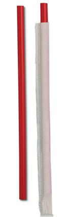 D and W Fine Pack Straw, Giant 10.25 Red Wrapped Paper Standard Plastic -- 1200 per case.