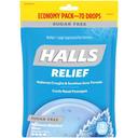 Halls Sugar Free Mountain Menthol Cough Drops - 70 count per pack -- 12 packs per case