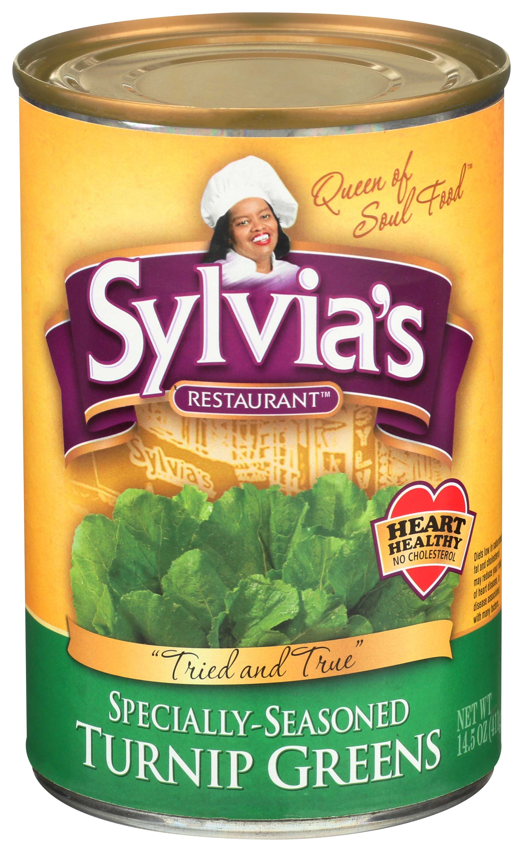 Sylvias Restaurant Specially Seasoned Turnip Greens, 14.5 Ounce -- 12 per case