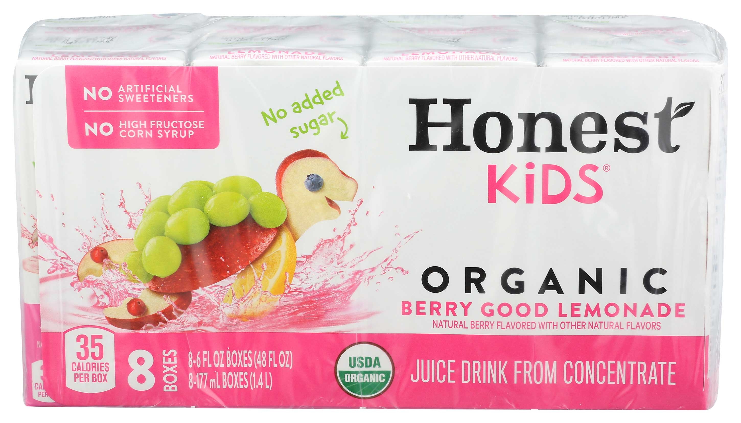 Honest Kids Organic Berry Good Lemonade Juice Drink, 6 Fluid Ounce -- 40 per case