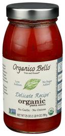 Organico Bello Organic Delicate Recipe Pasta Sauce, 25 Ounce -- 6 per case