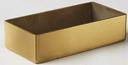 American Metalcraft Stainless Steel Satin Finish Gold Tray, 4-1/4 inch Length x 2-1/4 inch Width x 1 inch Height