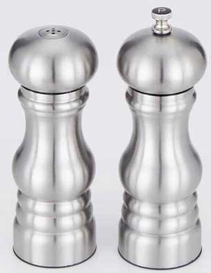 American Metalcraft Stainless Steel Salt and Pepper Set, 6 inch Height
