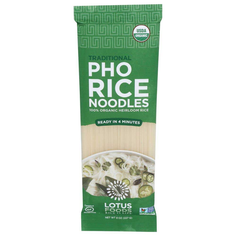 Lotus Foods Organic Traditional PHO Rice Noodles, 8 Ounce -- 8 per case