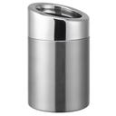Service Ideas Brushed Stainless Mini Tabletop Trash Can, 1.5 Liter