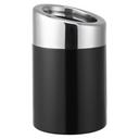 Service Ideas Black Onyx Mini Tabletop Trash Can, 1.5Liter