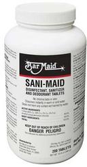Bar Maid Disinfectant Sanitizer and Deodorant Tablet - 200 count per pack -- 4 packs per case