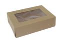 Boxit Windowed One Piece Kraft Bakery Box, 19 x 14 x 4 inch -- 50 per case.
