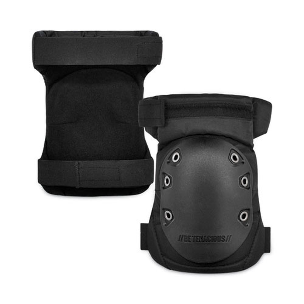 ergodyne ProFlex 435HL Black Hard Cap Hook and Loop Closure Hinged Gel Knee Pad, One Size Fits Most
