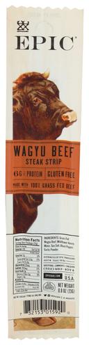Epic Wagyu Beef Steak Strips, 0.8 Ounce -- 20 per case