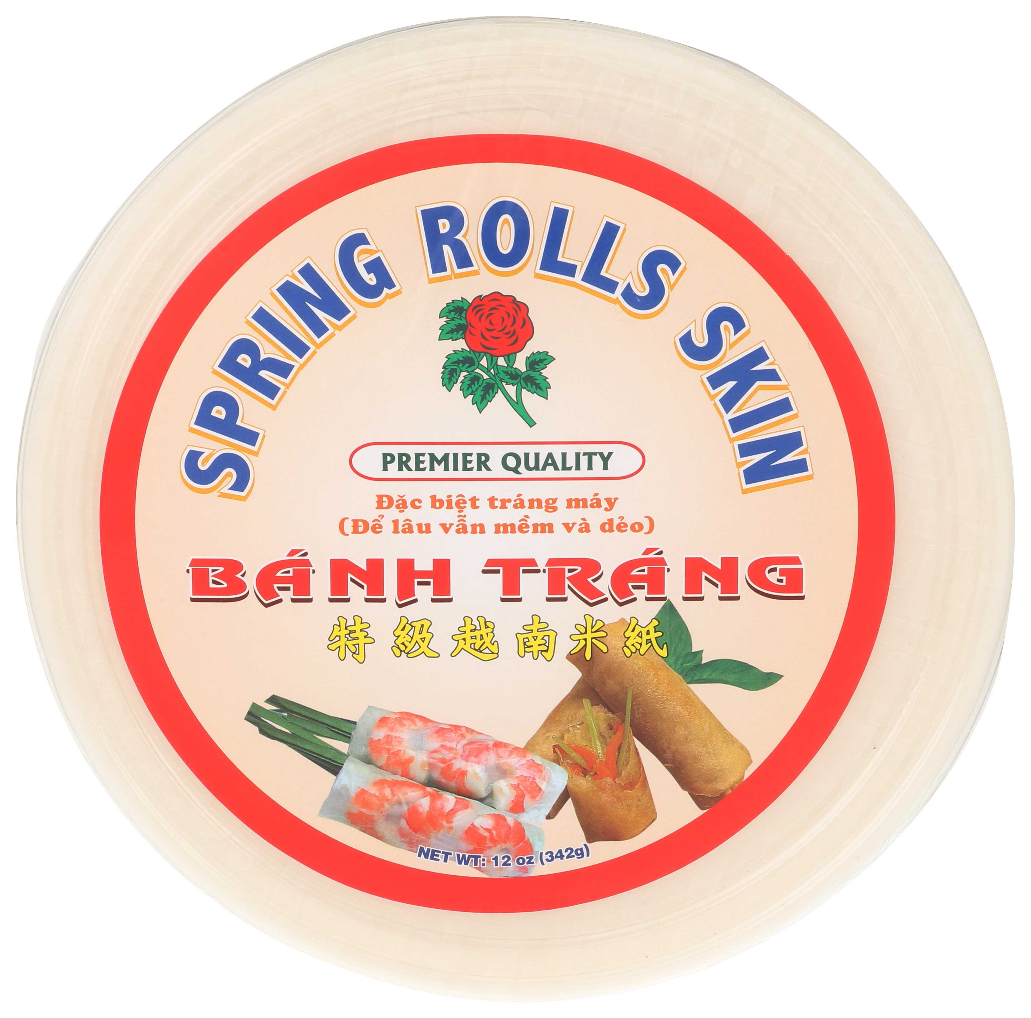 Rose Brand Premier Quality Spring Rolls Rice Skin, 12 Ounce -- 10 per case