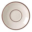 Vertex China Brown Speckled Double Band Caravan Saucer, 6 1/8 inch -- 36 per case.