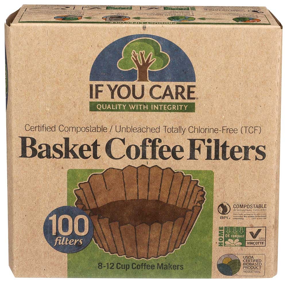 If You Care Basket Coffee Filter - 100 count per pack -- 12 packs per case