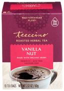 Teeccino Organic Mediterranean Vanilla Coffee - 10 tee bags per pack -- 6 packs per case.