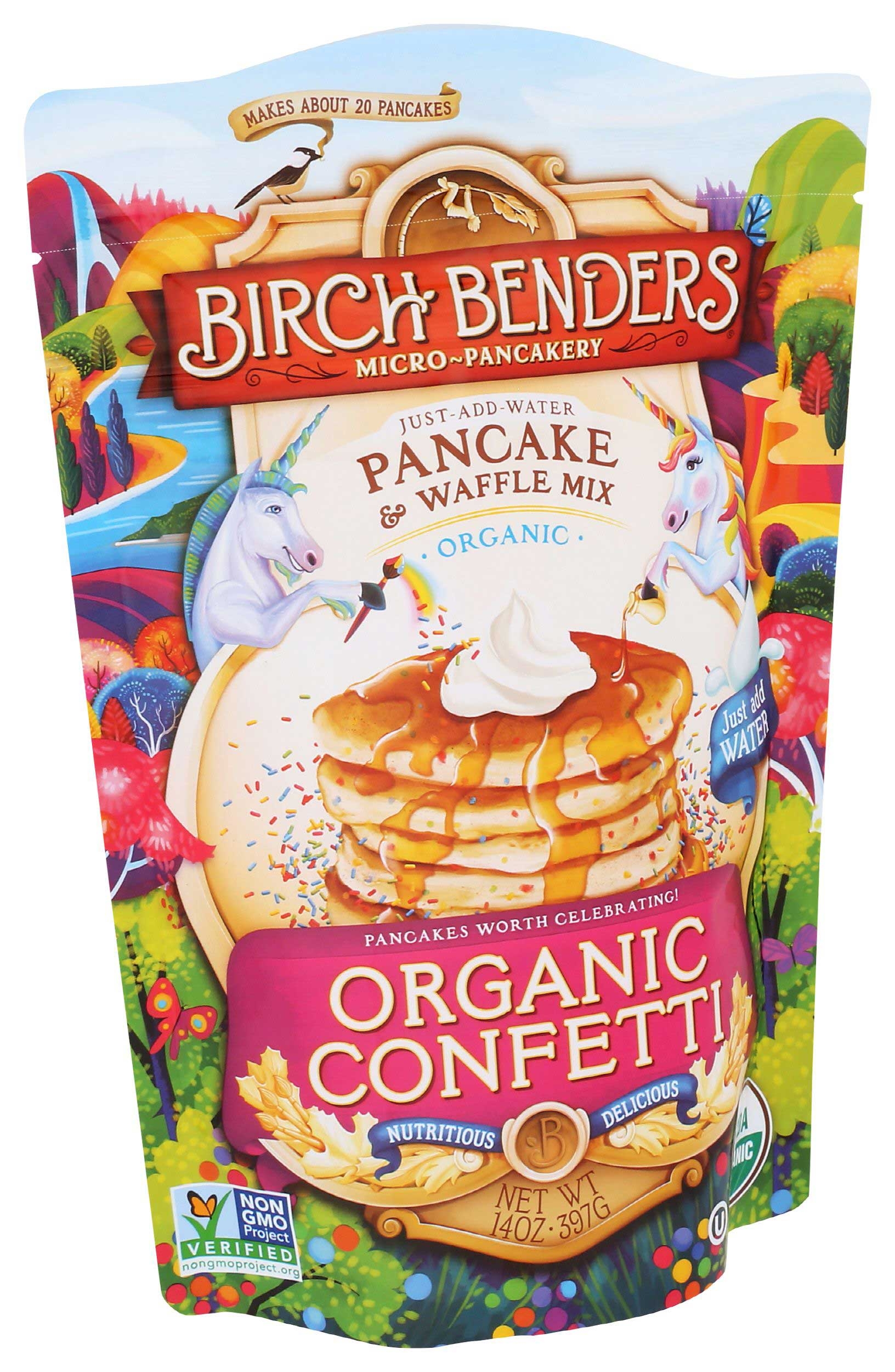 Birch Benders Organic Confetti Pancake and Waffle Mix , 14 Ounce -- 6 per case