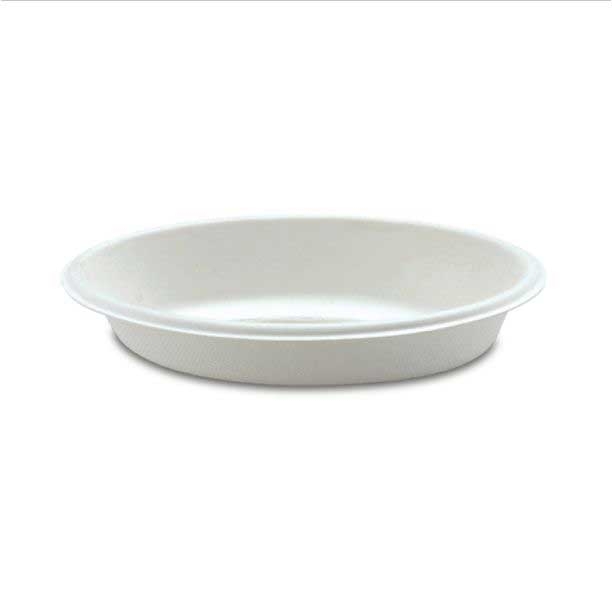 Responsible Products Oval No-PFAS Added Compostable Molded Fiber Bowl, 20 Ounce Capacity -- 300 per case