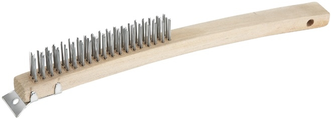 Winco Scratch Brush with Steel Bristles, 14 inch -- 12 per case
