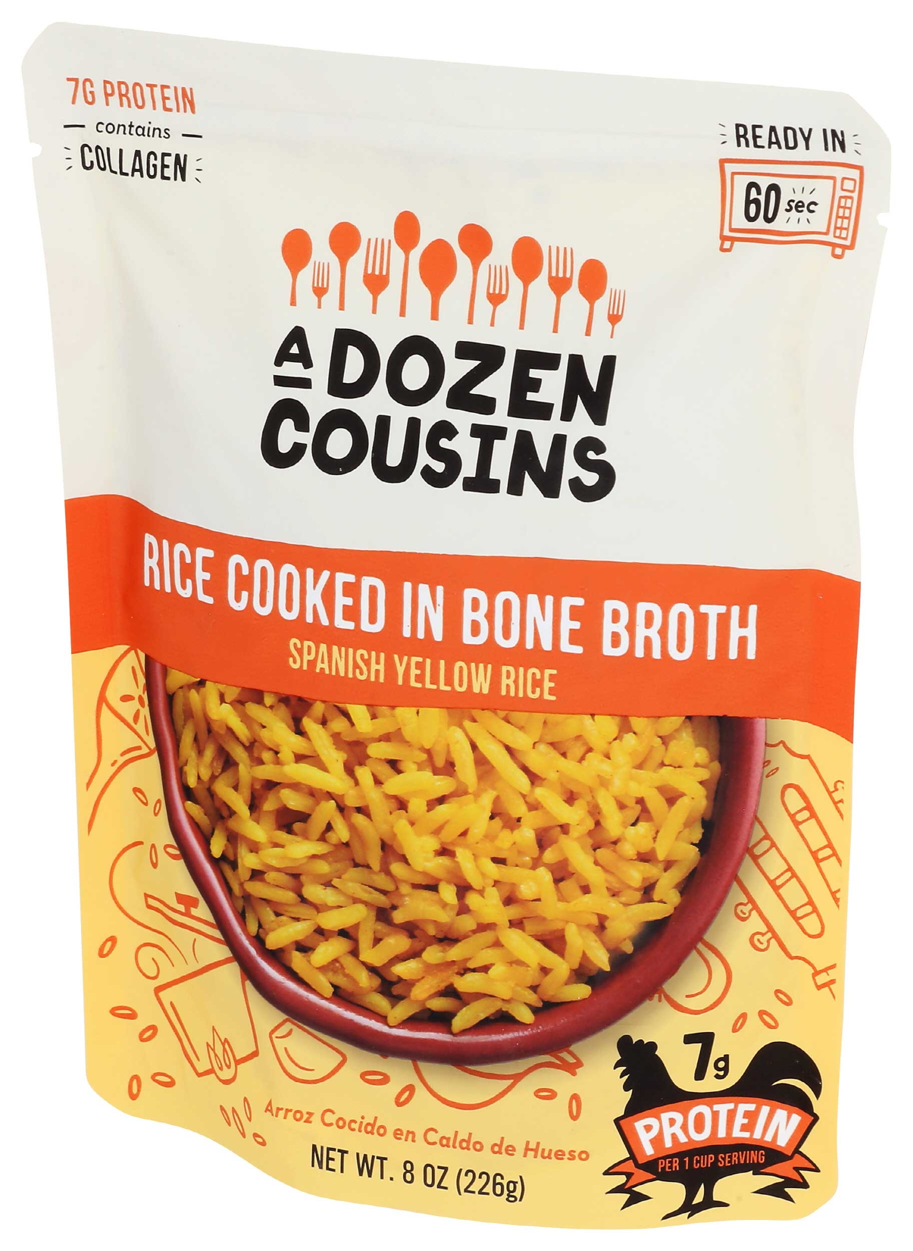 A Dozen Cousins Spanish Yellow Rice Cooked in Bone Broth, 8 Ounce -- 6 per case