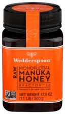 Wedderspoon KFactor 16 Raw Monofloral Manuka Honey, 17.6 Ounce -- 6 per case