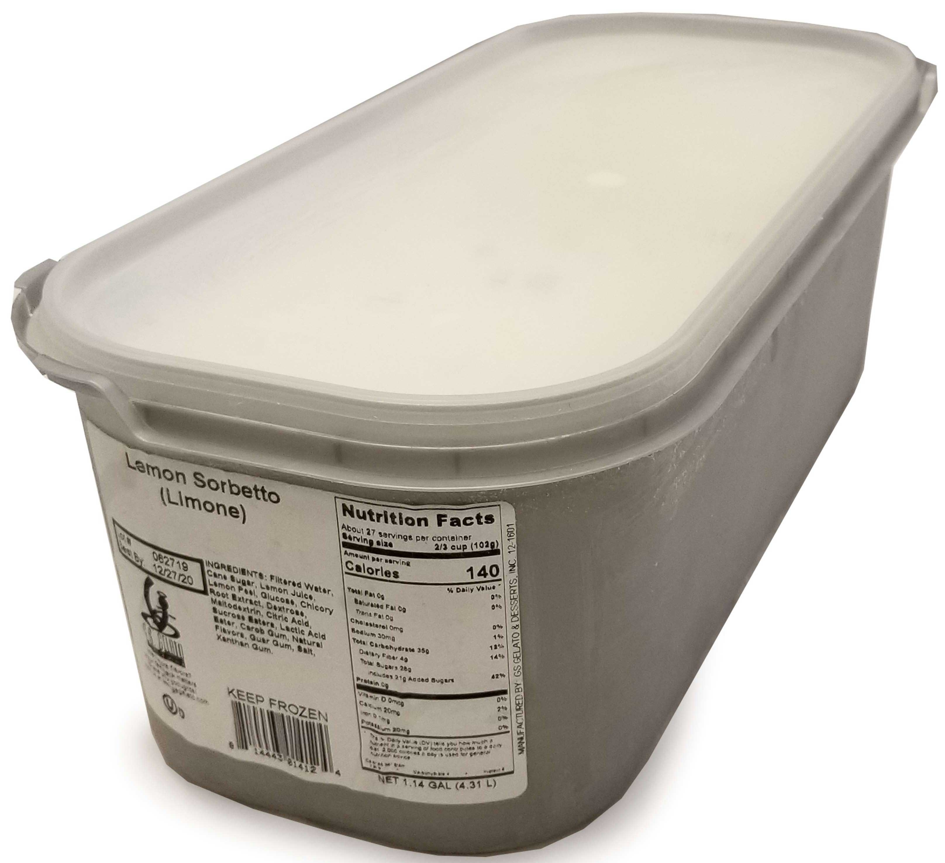GS Gelato Lemon Sorbetto, 4.31 Liter