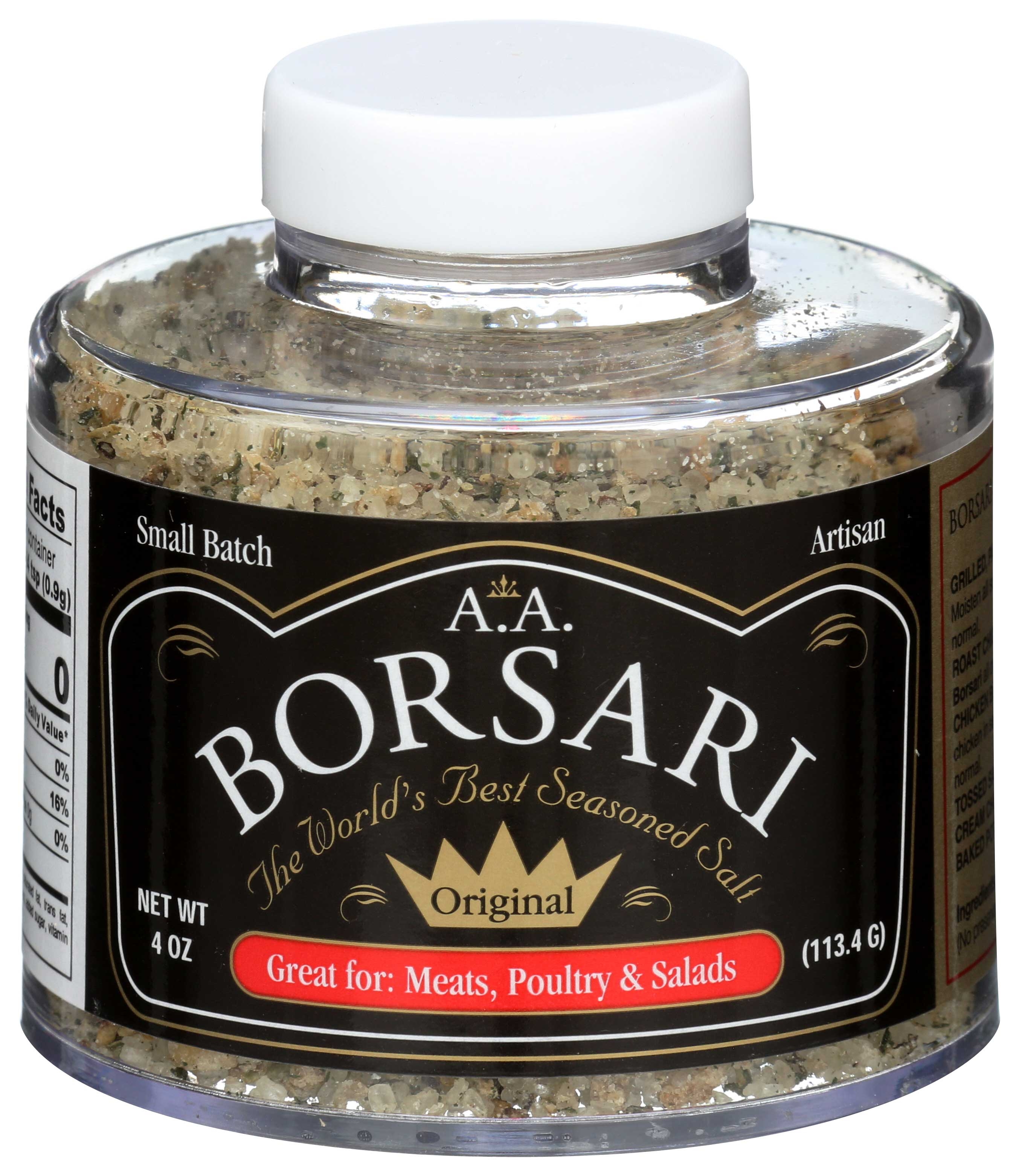 Borsari Original Seasoning Salt, 4 Ounce -- 6 per case