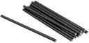 Primeware Unwrapped Black Cocktail Paper Straw, 5.75 inch -- 4000 per case.
