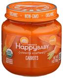 Happy Baby Clearly Crafted Organic Stage 1 Carrots Puree, 4 Ounce Jar -- 6 per case
