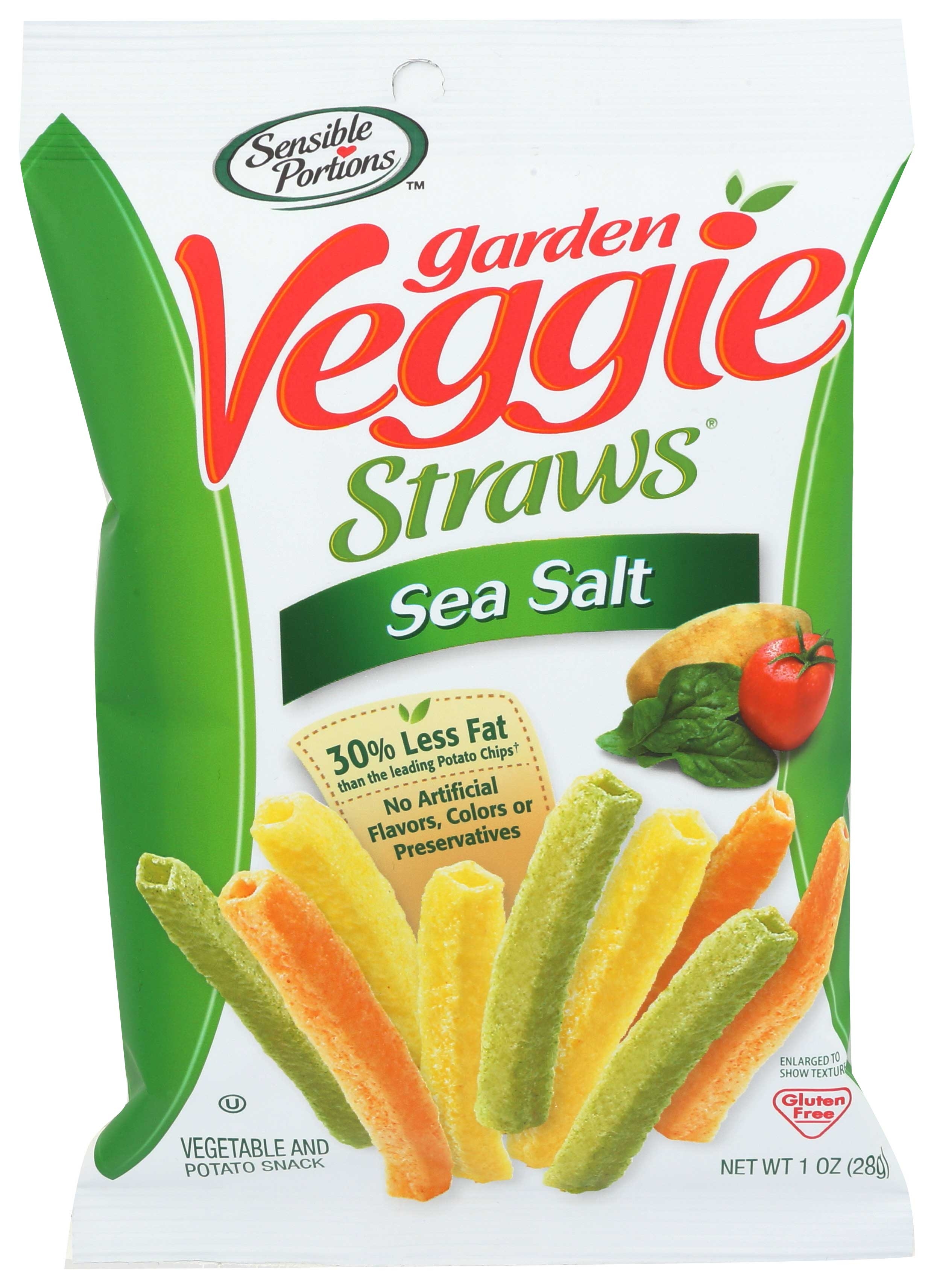 Sensible Portions Lightly Salted Veggie Straws, 1 Ounce -- 24 per case