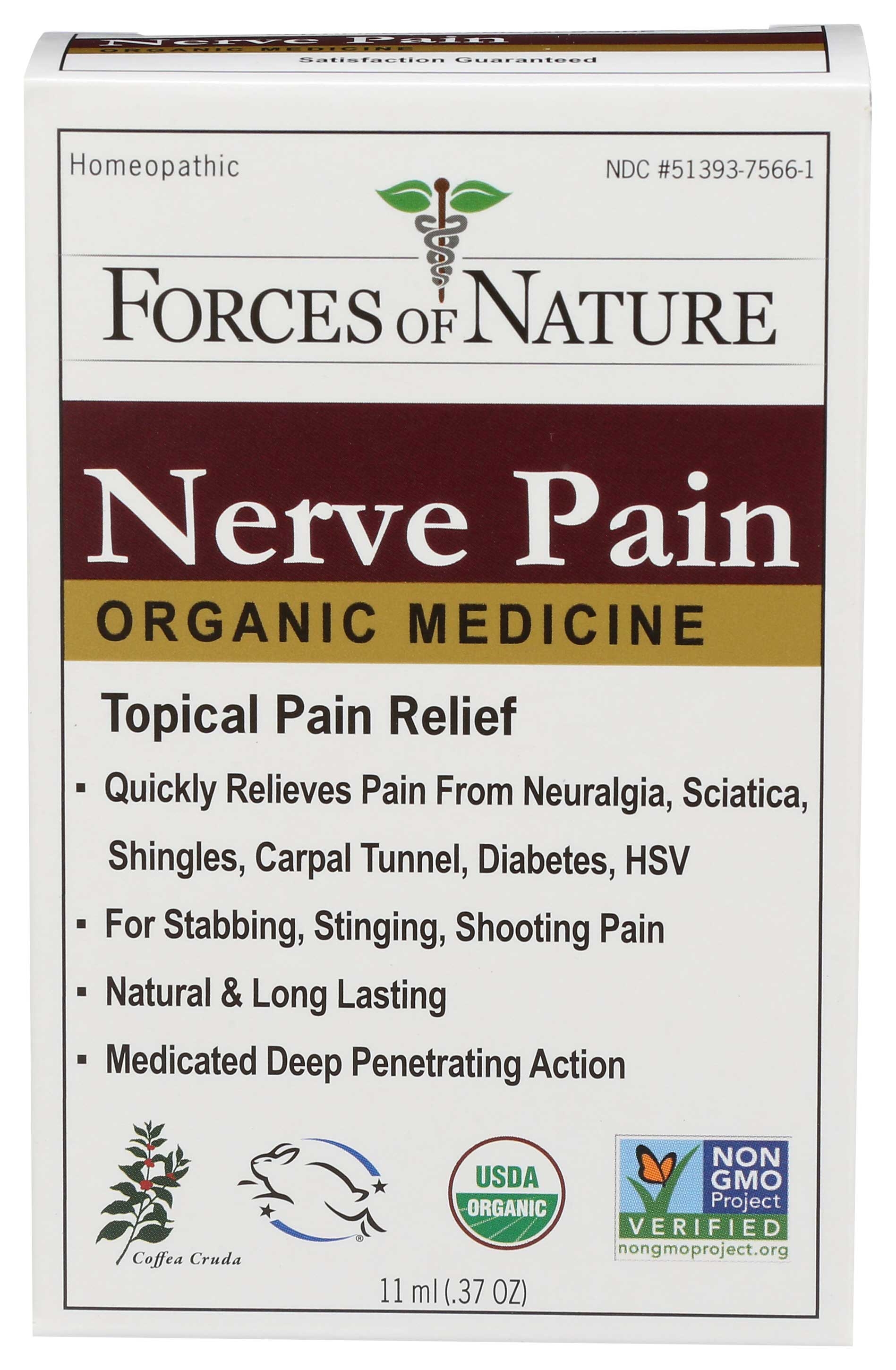 Forces of Nature Organic Nerve Pain Management, 11 Milliliter