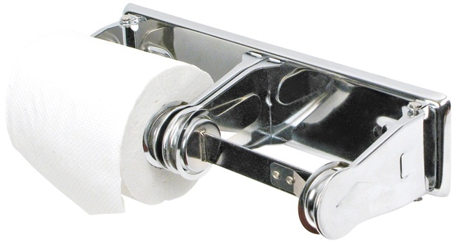 Winco Chrome Plated Double Roll Toilet Tissue Holder