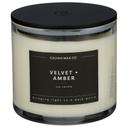 Calyan Wax Velvet Plus Amber Three Wick Glass Tumbler Soy Candle, 14.9 Ounce -- 4 per case