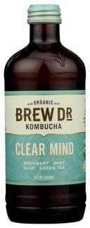 Brew Dr Organic Clear Mind Kombucha, 14 Fluid Ounce -- 12 per case.