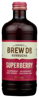 Brew Dr Organic Superberry Kombucha, 14 Fluid Ounce -- 12 per case.