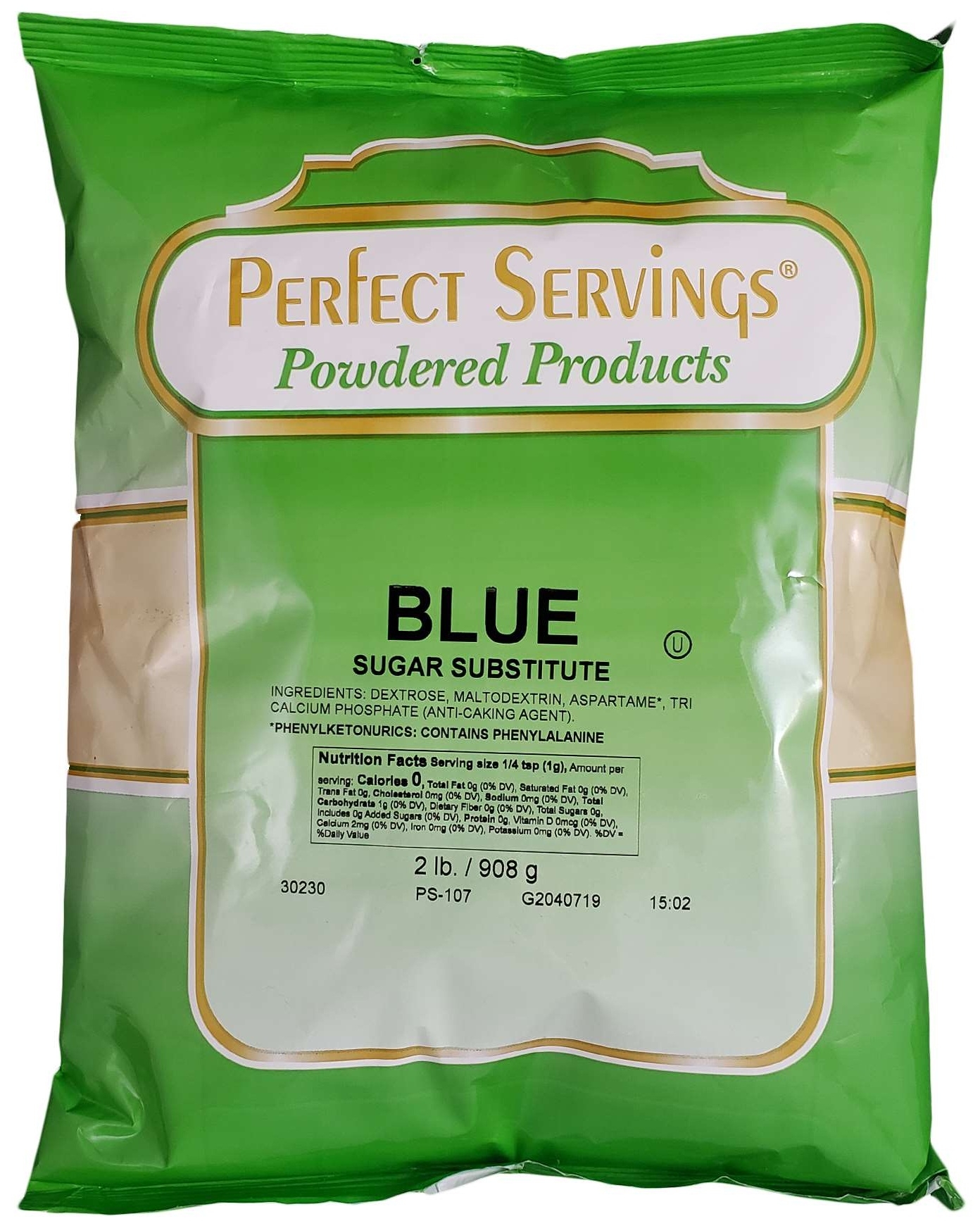 Perfect Servings Blue Sugar Substitute, 2 Pound -- 6 per case
