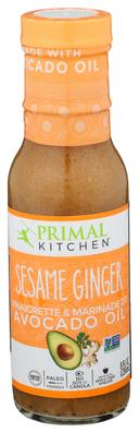 Primal Kitchen Sesame Ginger Vinaigrette and Marinade with Avocado Oil, 8 Ounce -- 6 per case